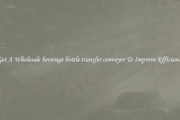 Get A Wholesale beverage bottle transfer conveyor To Improve Efficiency