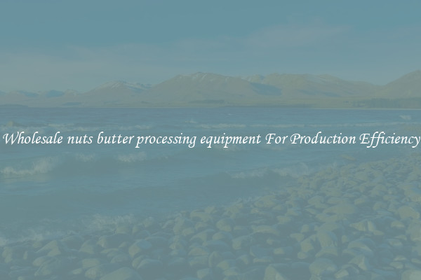 Wholesale nuts butter processing equipment For Production Efficiency