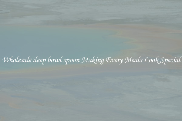 Wholesale deep bowl spoon Making Every Meals Look Special