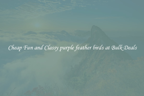 Cheap Fun and Classy purple feather birds at Bulk Deals