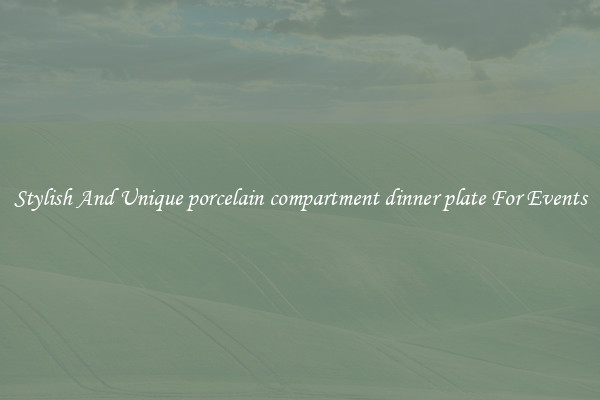 Stylish And Unique porcelain compartment dinner plate For Events