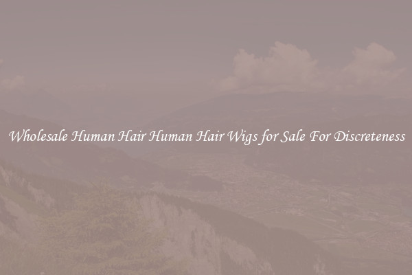 Wholesale Human Hair Human Hair Wigs for Sale For Discreteness