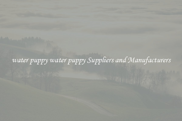 water puppy water puppy Suppliers and Manufacturers