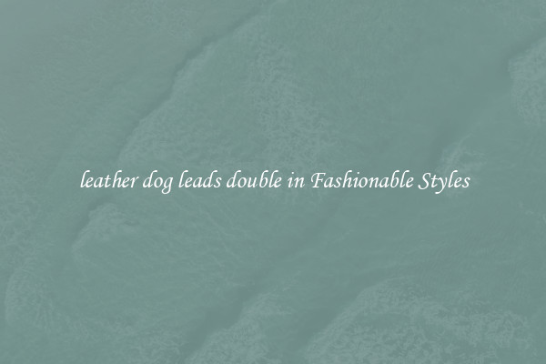 leather dog leads double in Fashionable Styles
