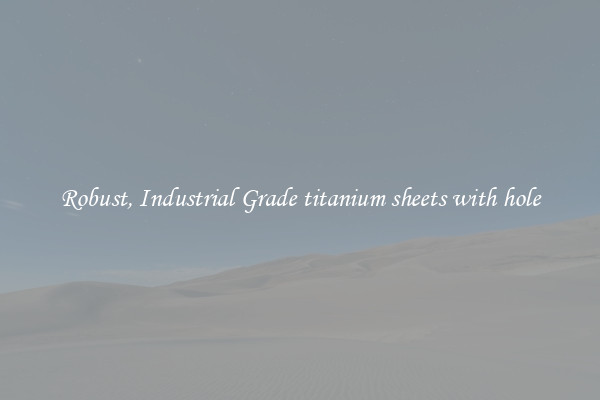 Robust, Industrial Grade titanium sheets with hole