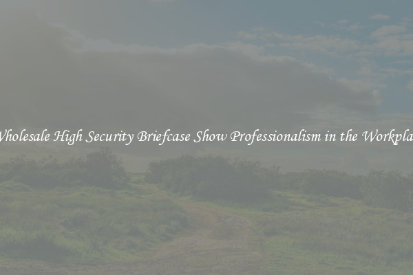 Wholesale High Security Briefcase Show Professionalism in the Workplace