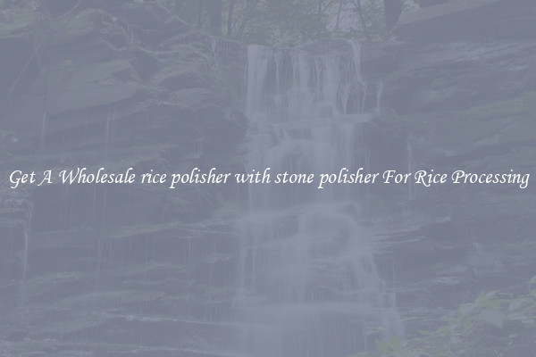 Get A Wholesale rice polisher with stone polisher For Rice Processing