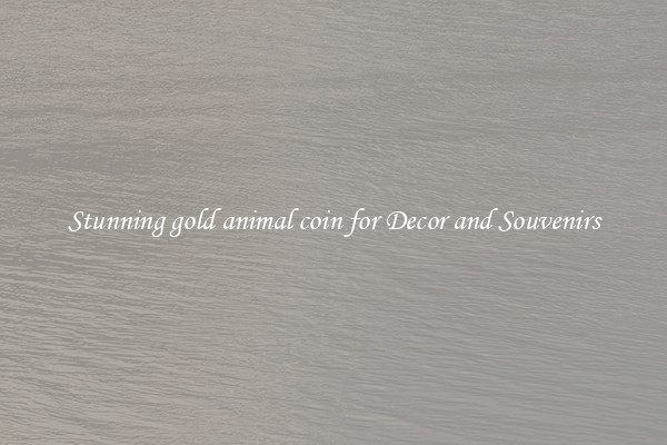 Stunning gold animal coin for Decor and Souvenirs