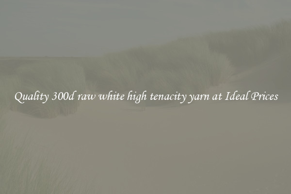 Quality 300d raw white high tenacity yarn at Ideal Prices